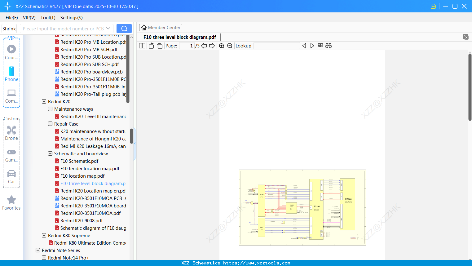 Xiaomi Redmi F10 Three Level Block Diagram
